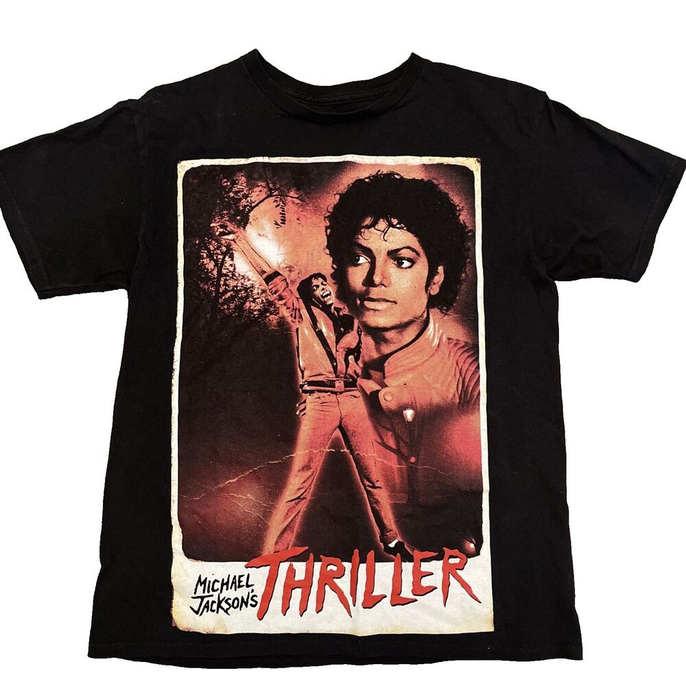 Michael Jackson King of Pop Thriller Poster 80s T-Shirt XS Women's
